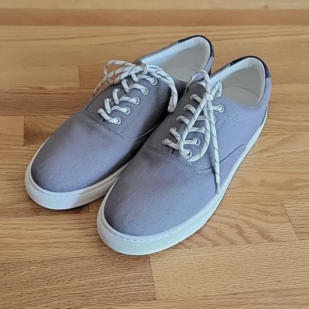 J.CREW Gray Canvas Lace Up Shoe
